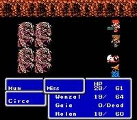 une photo d'Ã©cran de Final Fantasy 3 sur Nintendo Nes